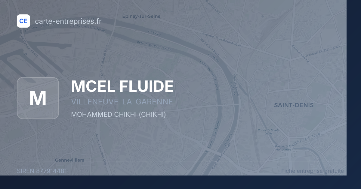 MCEL FLUIDE — 877914481 — fiche entreprise