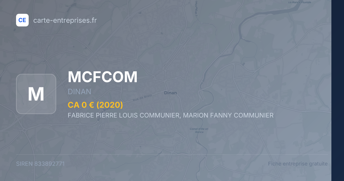 MCFCOM — 833892771 — fiche entreprise