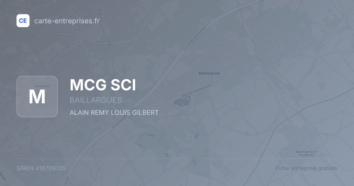 MCG SCI — 418709135 — fiche entreprise