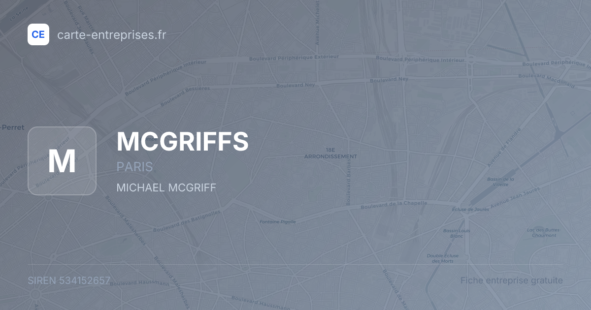 MCGRIFFS — 534152657 — fiche entreprise