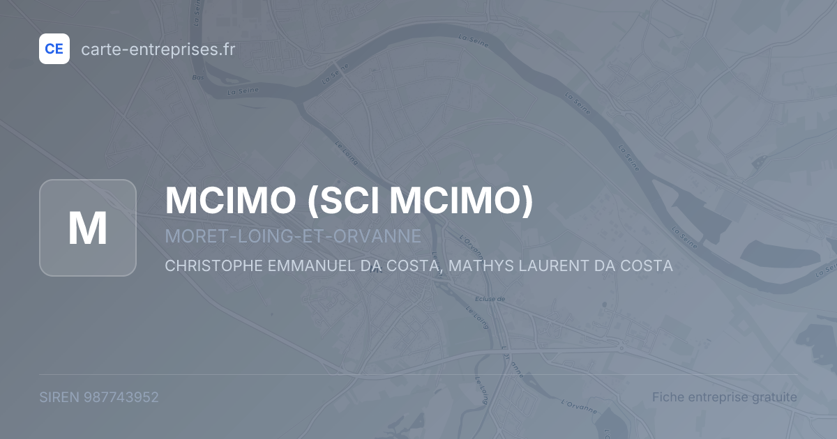 MCIMO (SCI MCIMO) — 987743952 — fiche entreprise