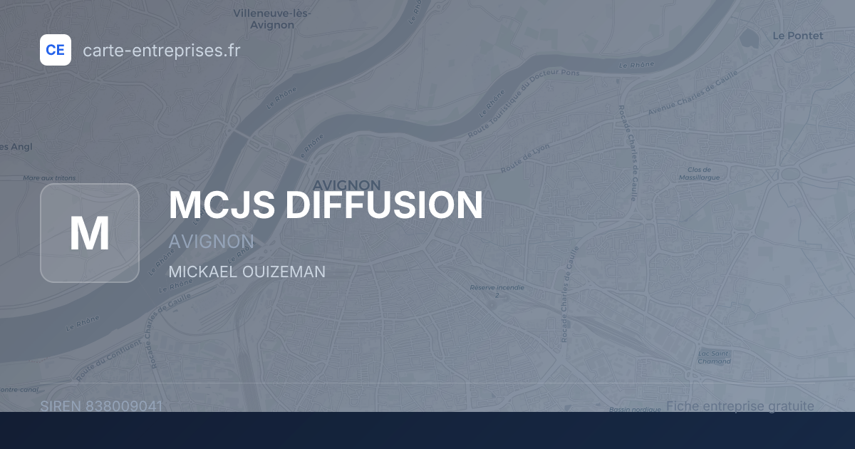 MCJS DIFFUSION — 838009041 — fiche entreprise