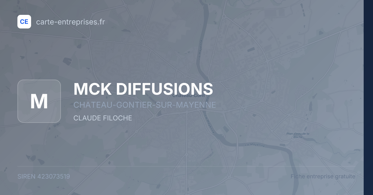 MCK DIFFUSIONS — 423073519 — fiche entreprise