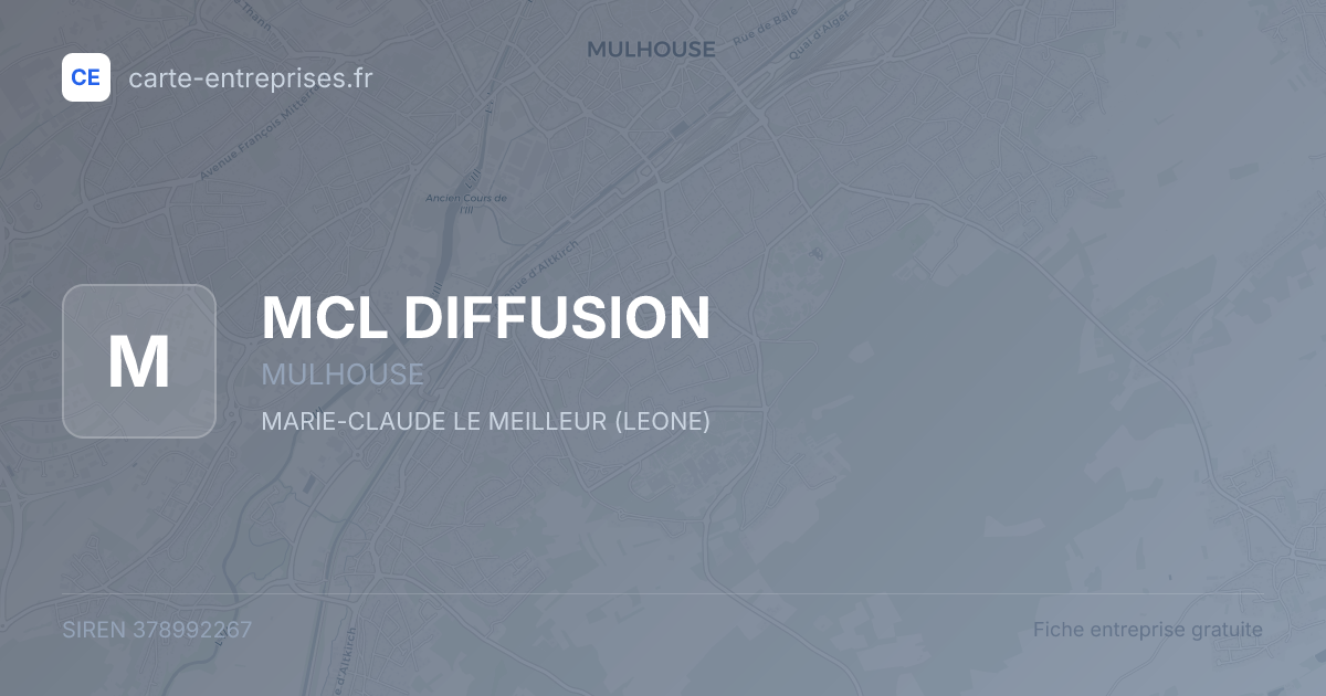 MCL DIFFUSION — 378992267 — fiche entreprise