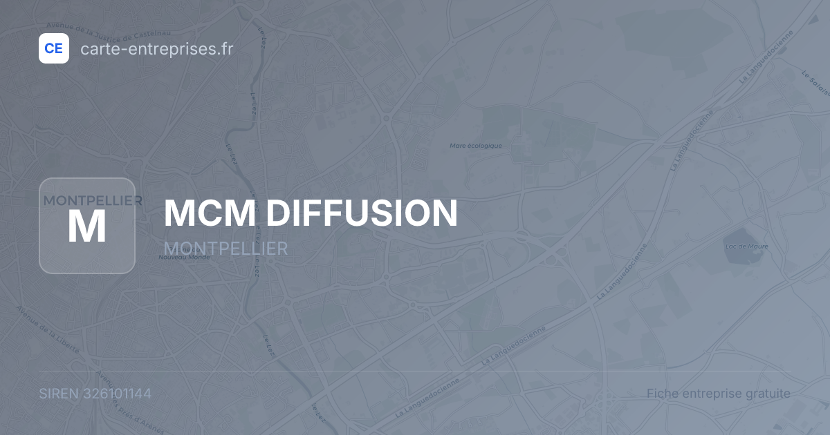 MCM DIFFUSION — 326101144 — fiche entreprise