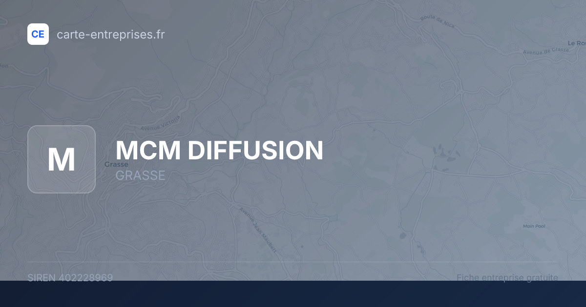 MCM DIFFUSION — 402228969 — fiche entreprise