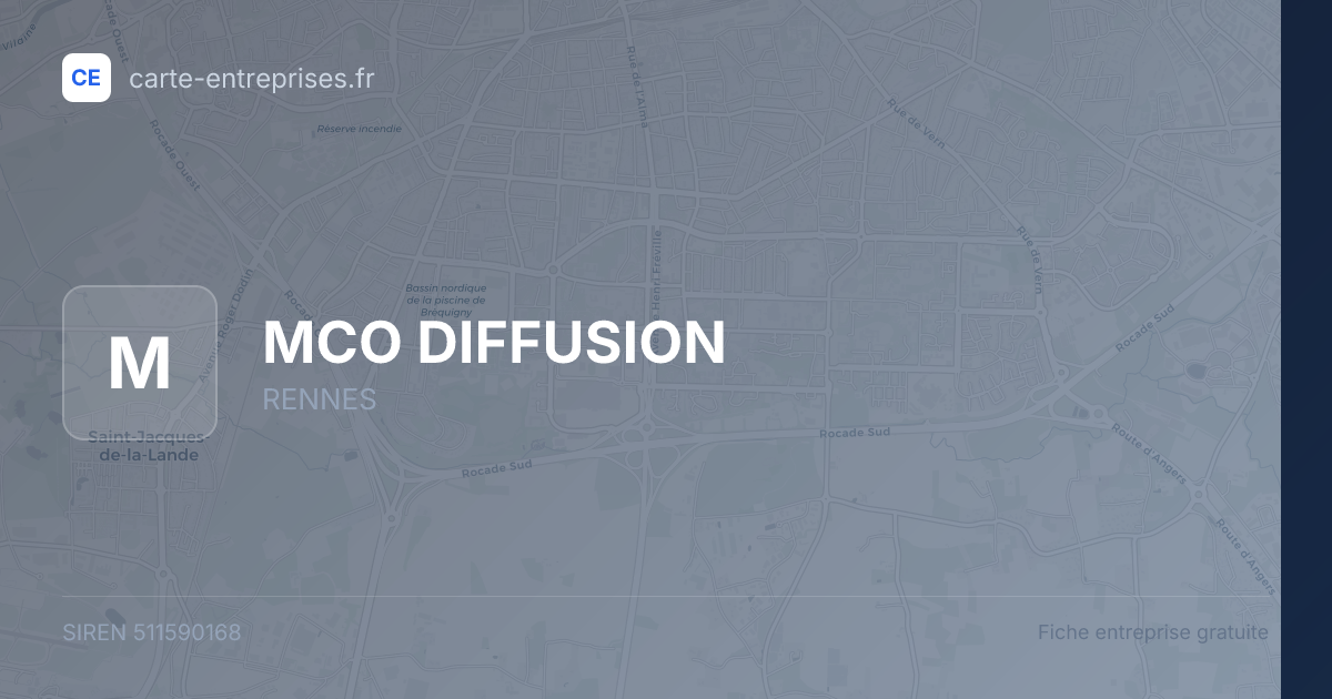 MCO DIFFUSION — 511590168 — fiche entreprise