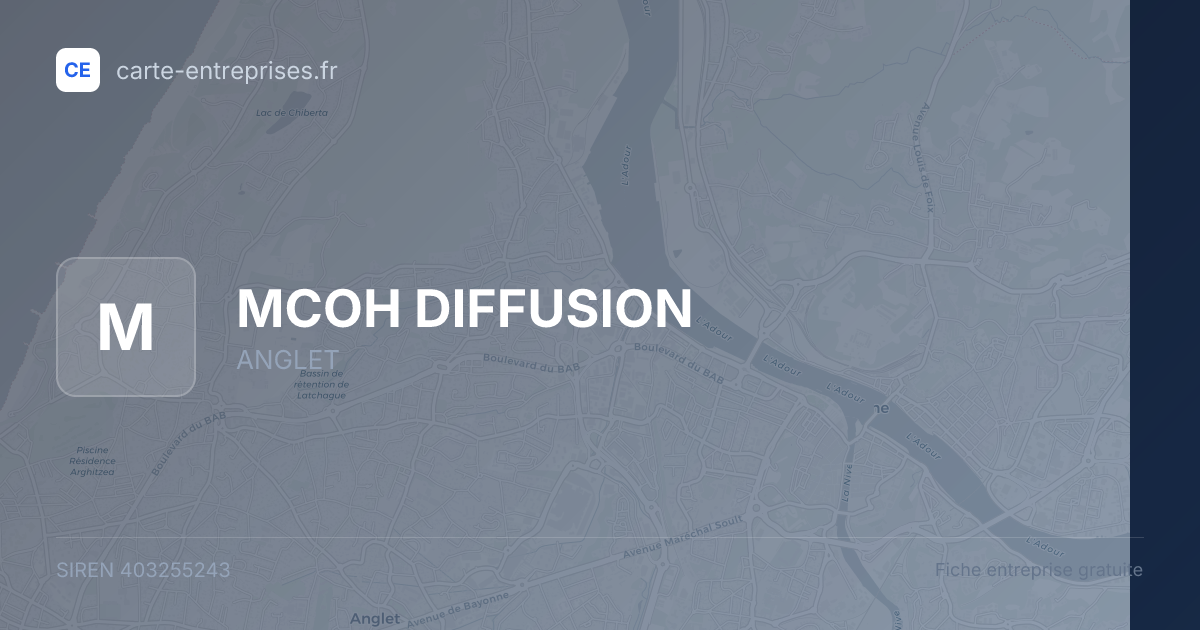 MCOH DIFFUSION — 403255243 — fiche entreprise
