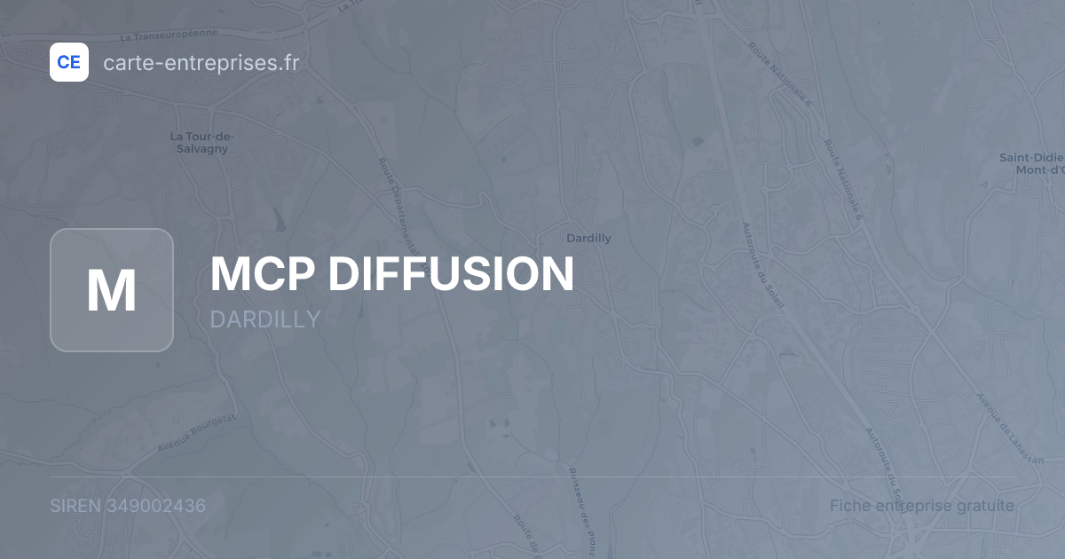 MCP DIFFUSION — 349002436 — fiche entreprise
