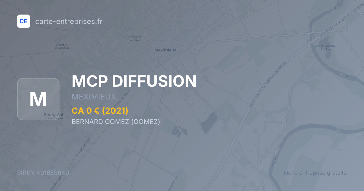 MCP DIFFUSION — 401859640 — fiche entreprise