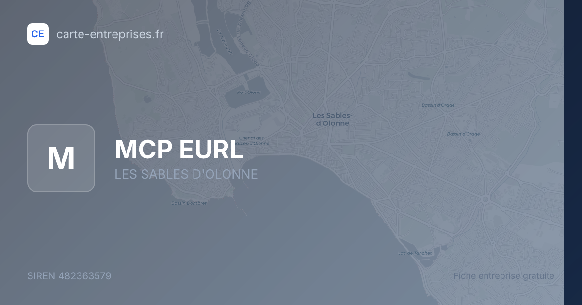MCP EURL — 482363579 — fiche entreprise