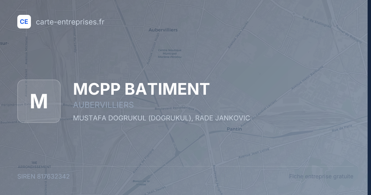 MCPP BATIMENT — 817632342 — fiche entreprise