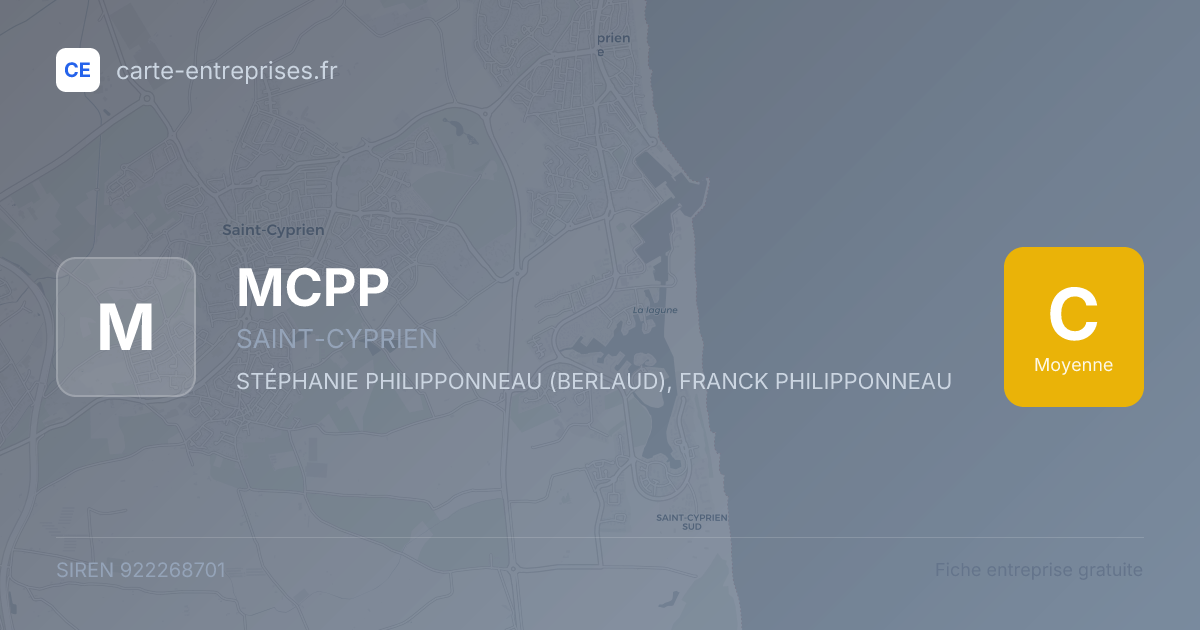MCPP — 922268701 — fiche entreprise