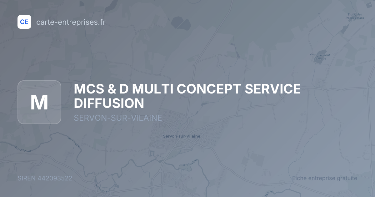 MCS & D MULTI CONCEPT SERVICE DIFFUSION — 442093522 — fiche entreprise