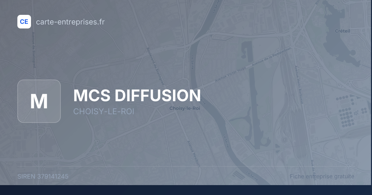 MCS DIFFUSION — 379141245 — fiche entreprise