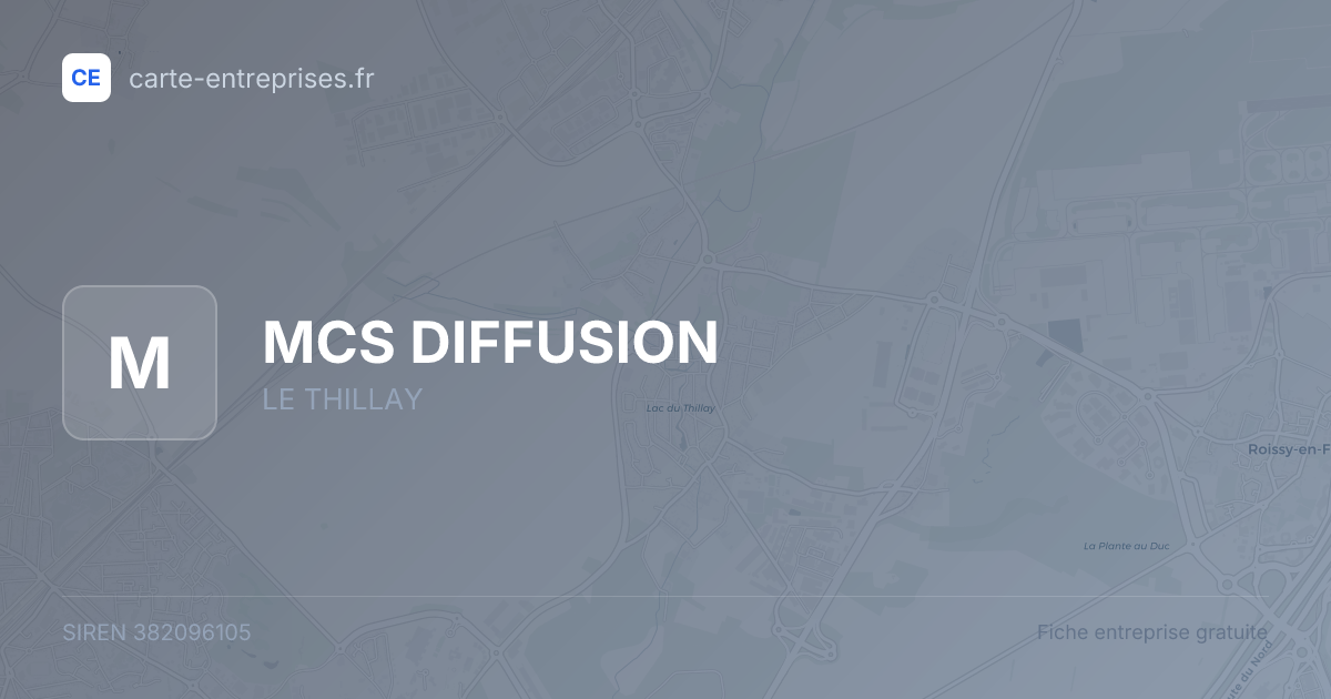 MCS DIFFUSION — 382096105 — fiche entreprise