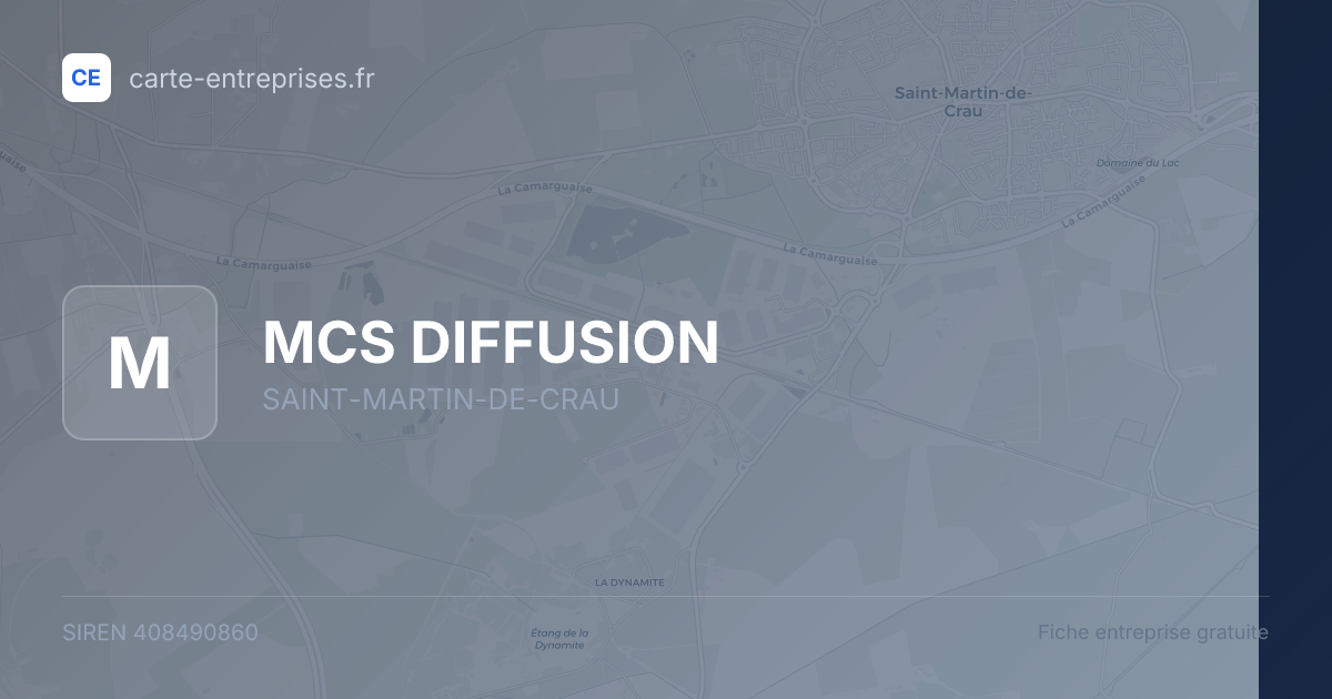 MCS DIFFUSION — 408490860 — fiche entreprise