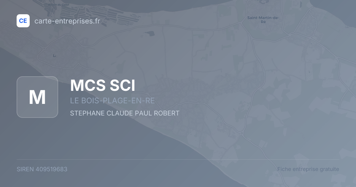 MCS SCI — 409519683 — fiche entreprise