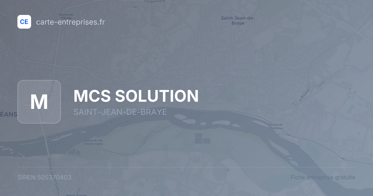 MCS SOLUTION — 505370403 — fiche entreprise
