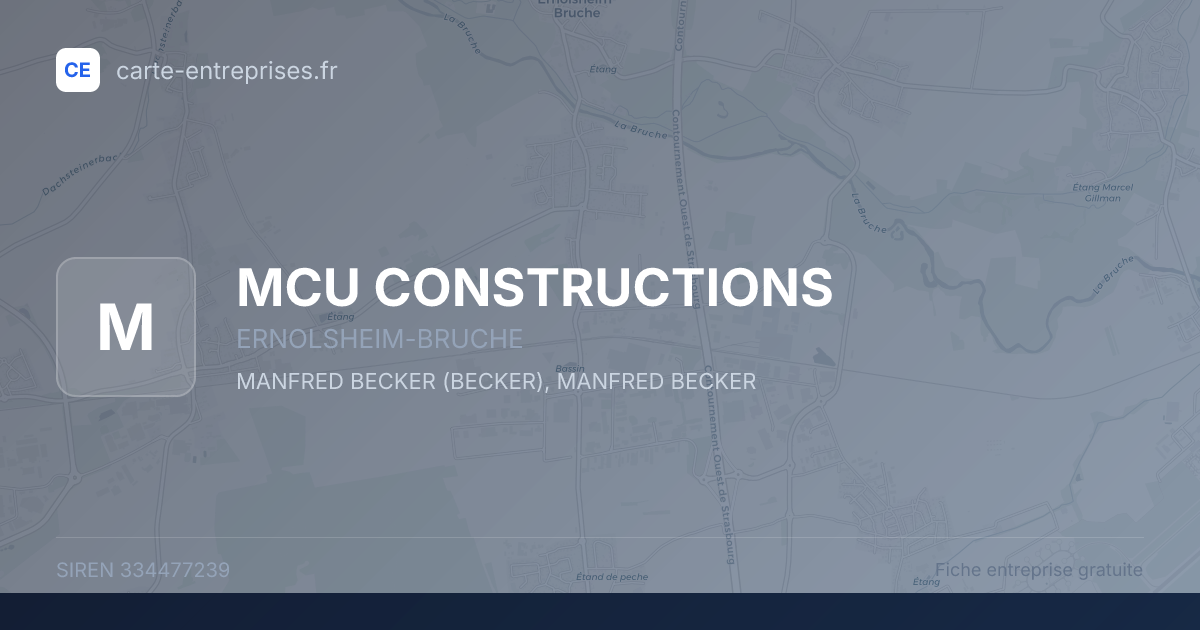 MCU CONSTRUCTIONS — 334477239 — fiche entreprise