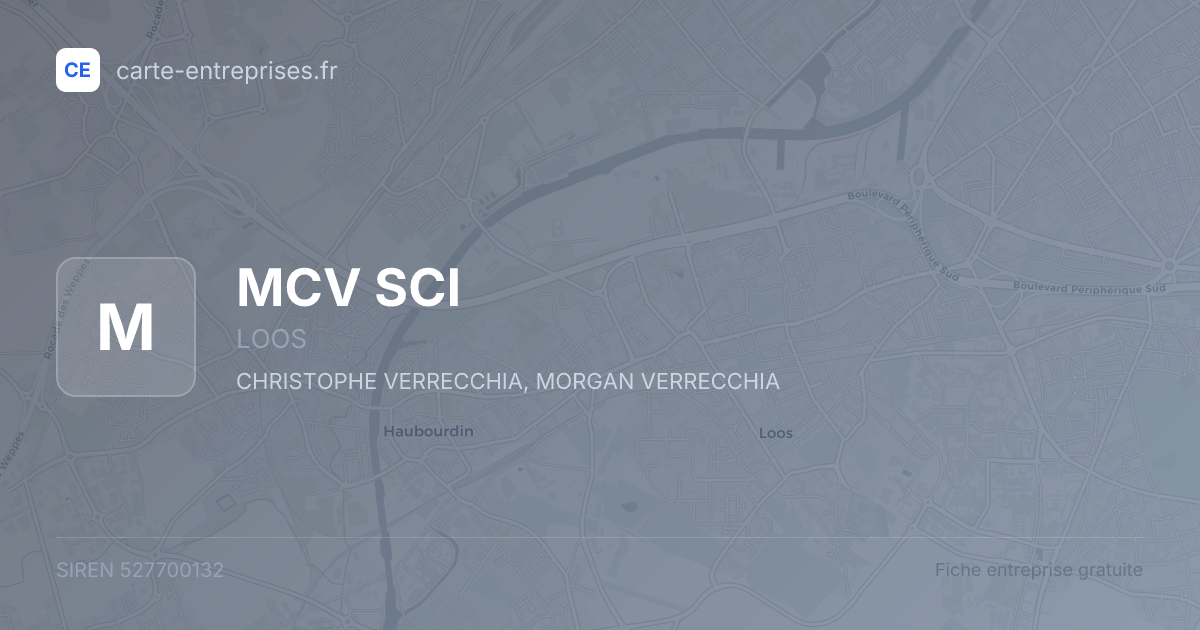 MCV SCI — 527700132 — fiche entreprise