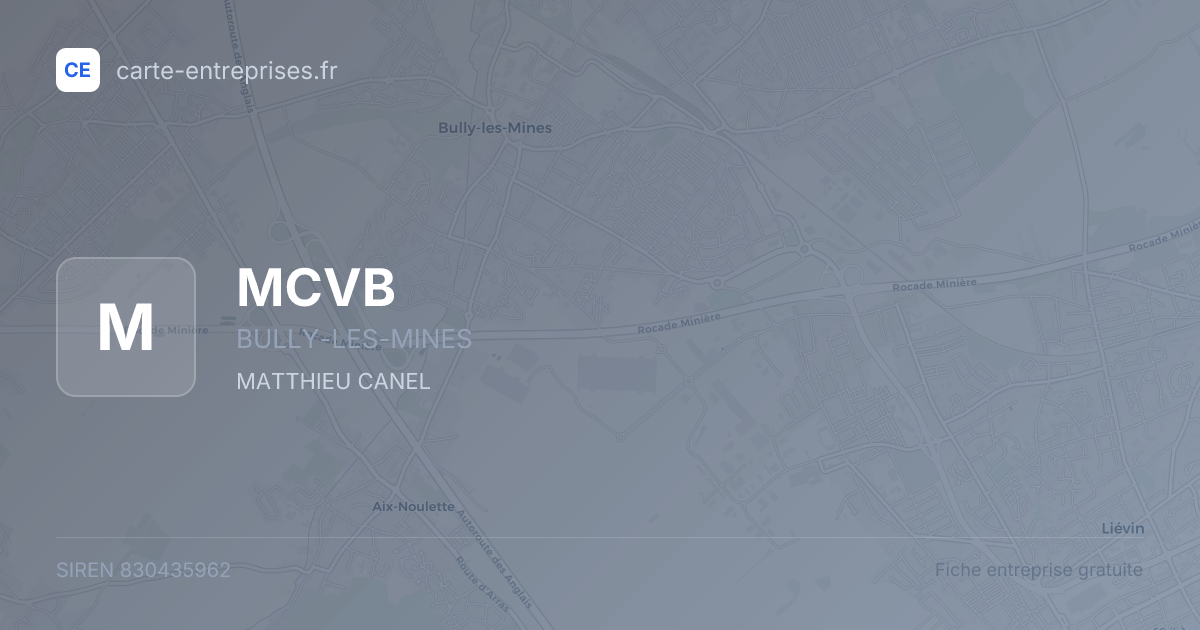 MCVB — 830435962 — fiche entreprise