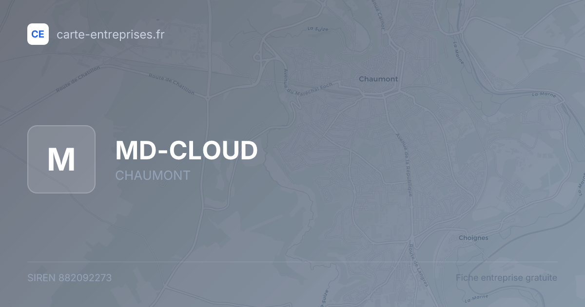 MD-CLOUD — 882092273 — fiche entreprise