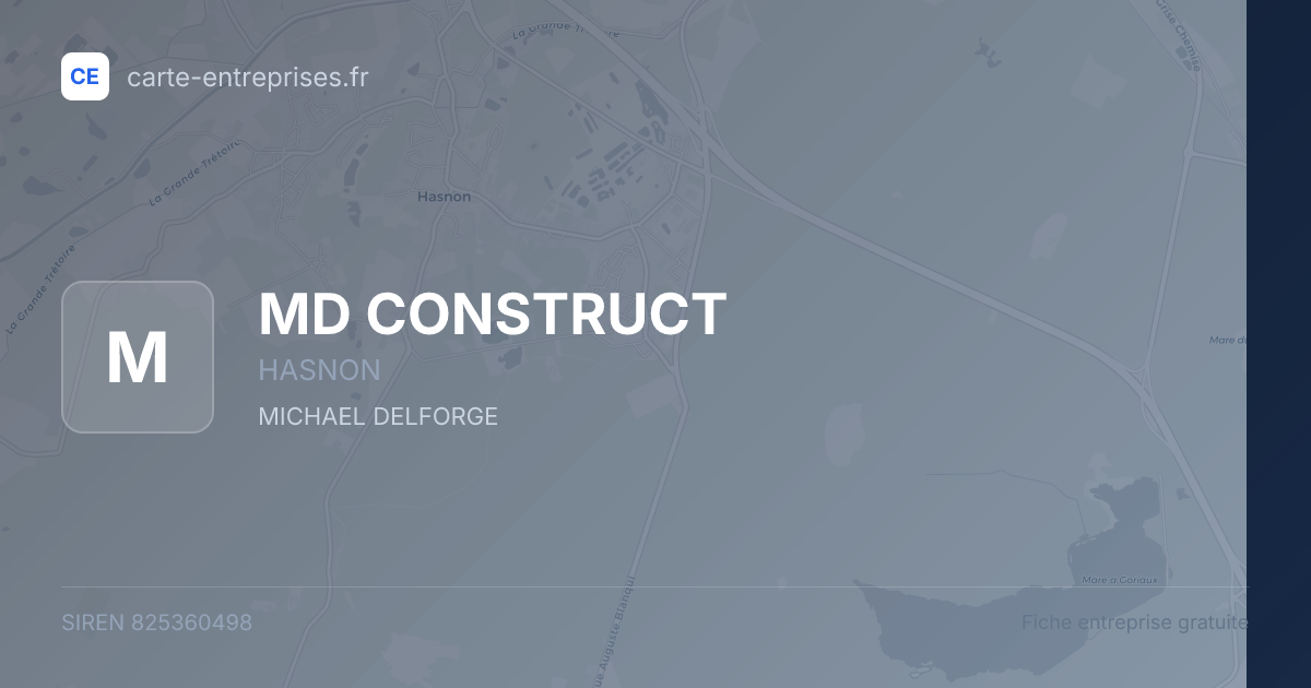 MD CONSTRUCT — 825360498 — fiche entreprise