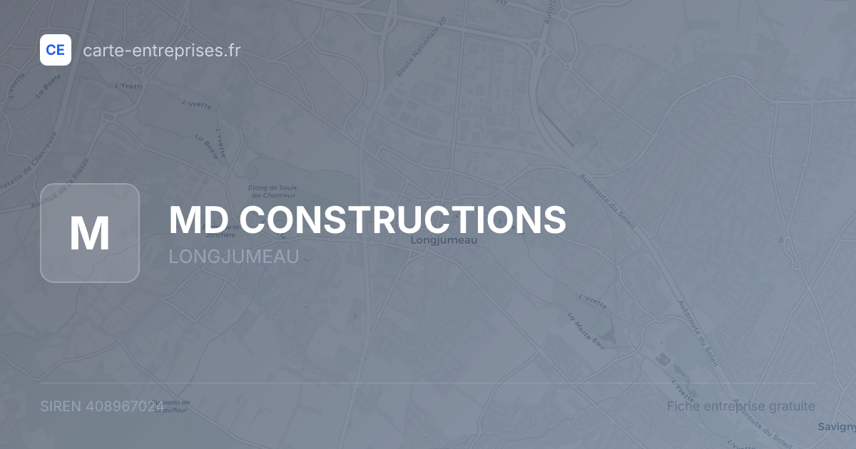 MD CONSTRUCTIONS — 408967024 — fiche entreprise