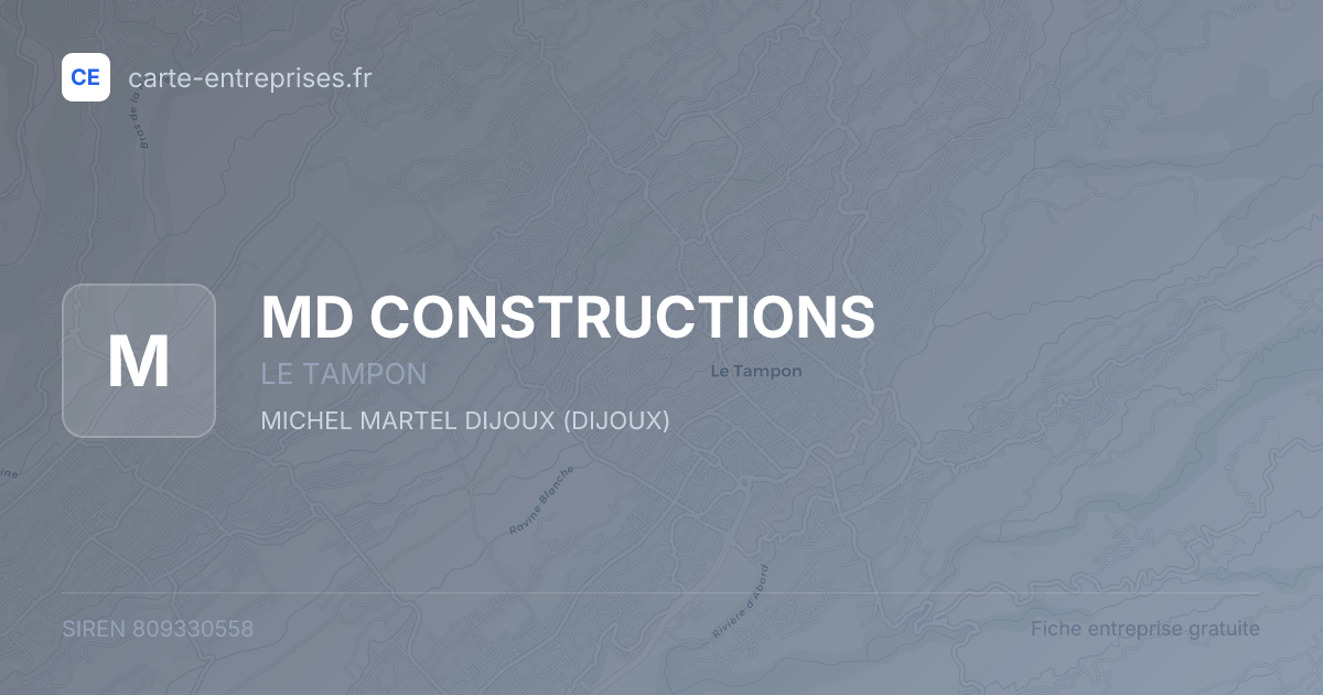 MD CONSTRUCTIONS — 809330558 — fiche entreprise
