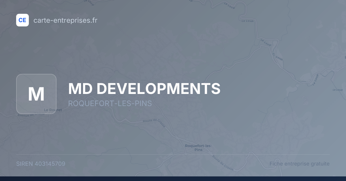 MD DEVELOPMENTS — 403145709 — fiche entreprise
