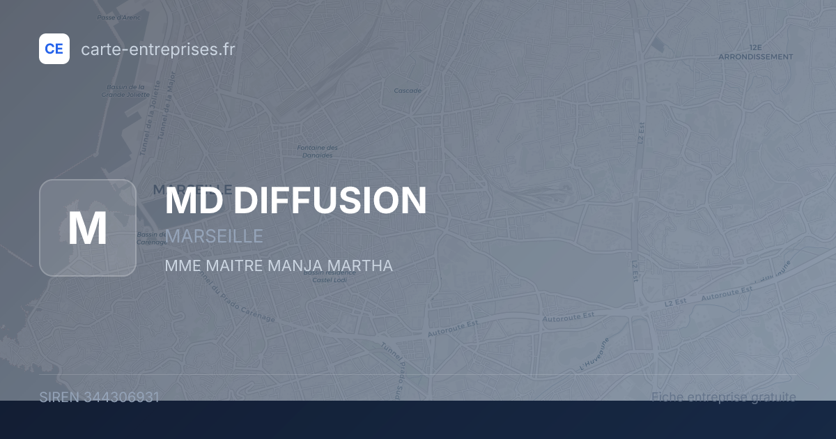 MD DIFFUSION — 344306931 — fiche entreprise