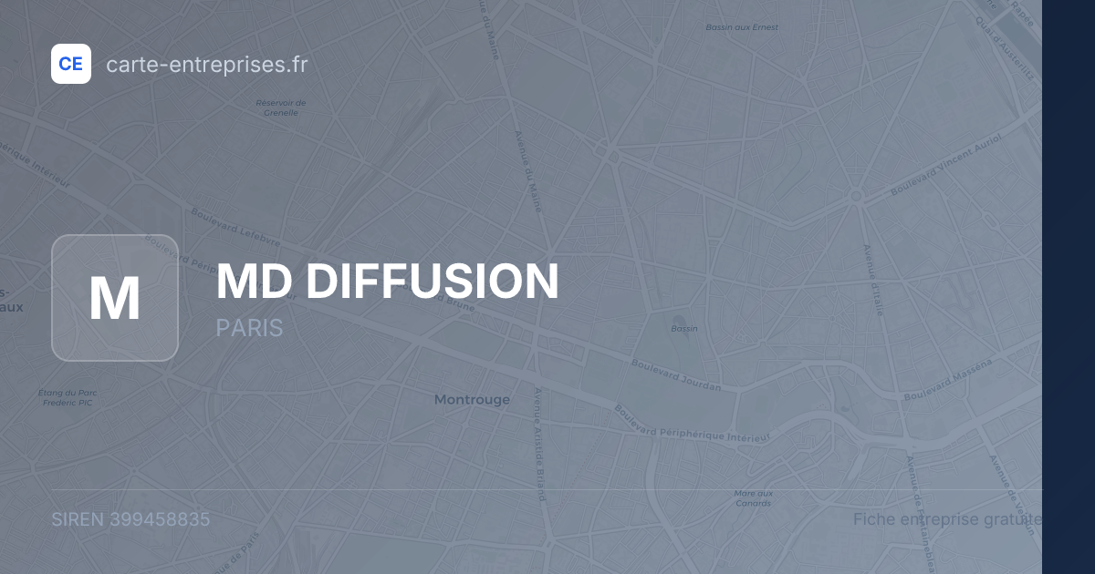 MD DIFFUSION — 399458835 — fiche entreprise