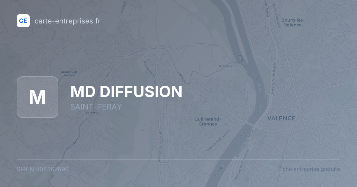 MD DIFFUSION — 404367690 — fiche entreprise