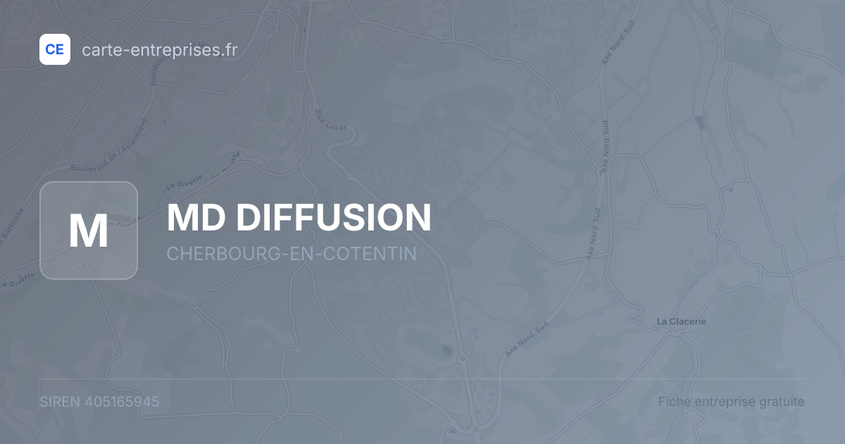 MD DIFFUSION — 405165945 — fiche entreprise