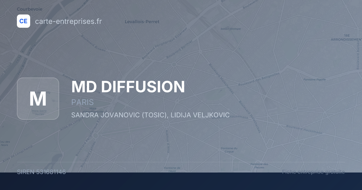 MD DIFFUSION — 531681146 — fiche entreprise