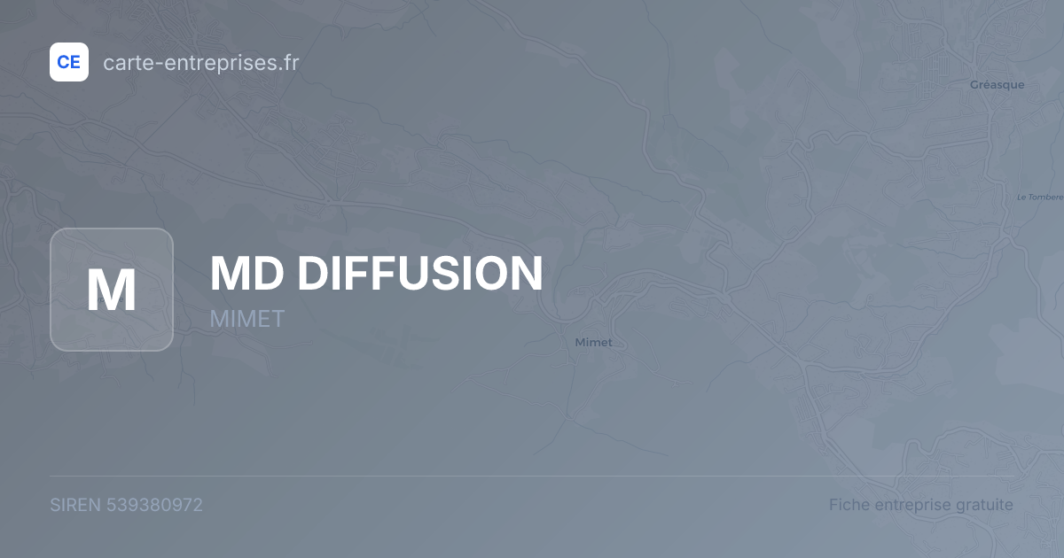 MD DIFFUSION — 539380972 — fiche entreprise