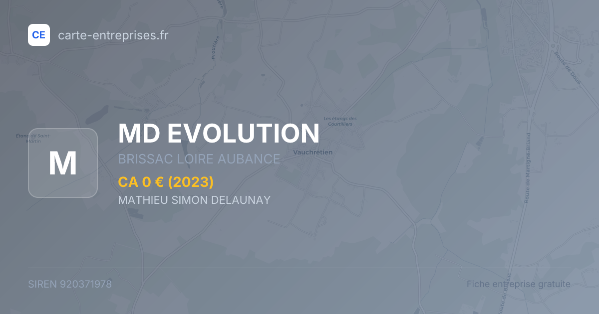 MD EVOLUTION — 920371978 — fiche entreprise