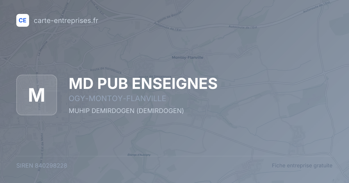 MD PUB ENSEIGNES — 840298228 — fiche entreprise