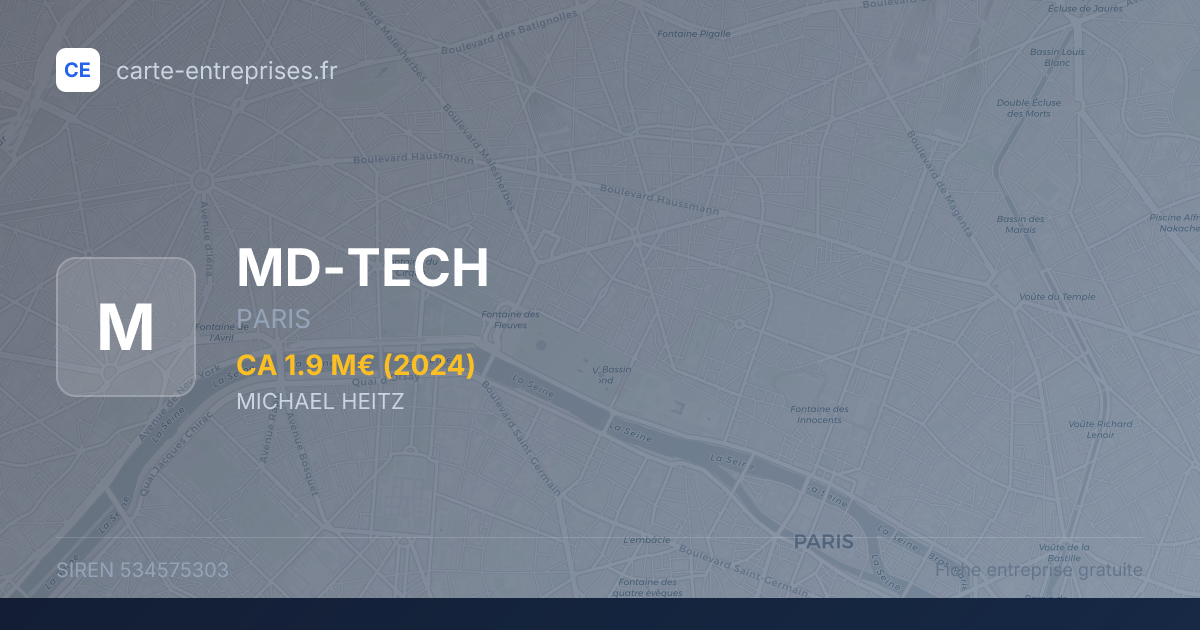 MD-TECH — 534575303 — fiche entreprise
