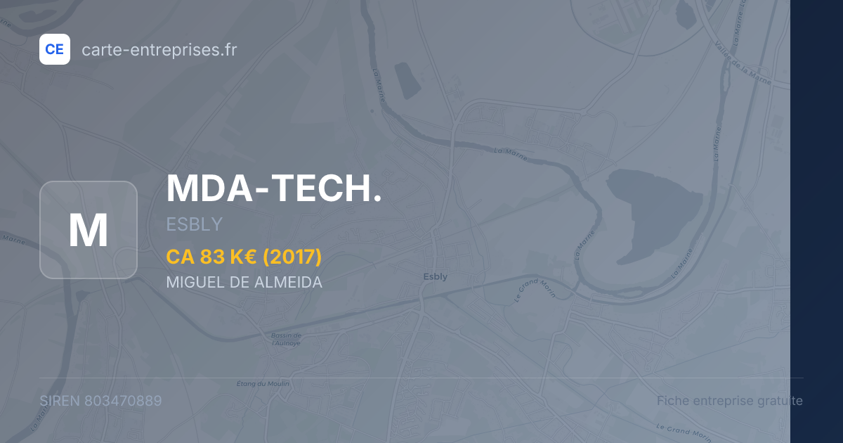 MDA-TECH. — 803470889 — fiche entreprise