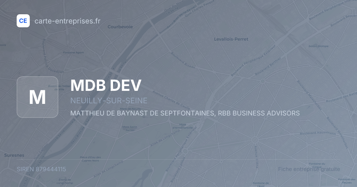 MDB DEV — 879444115 — fiche entreprise