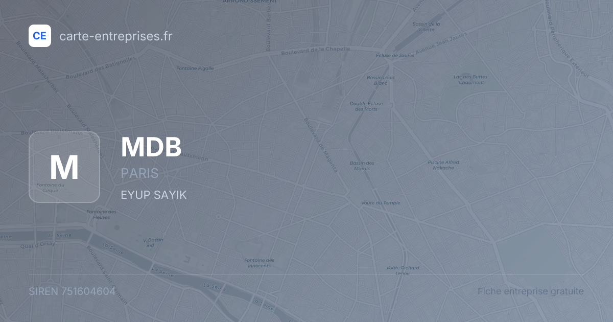 MDB — 751604604 — fiche entreprise