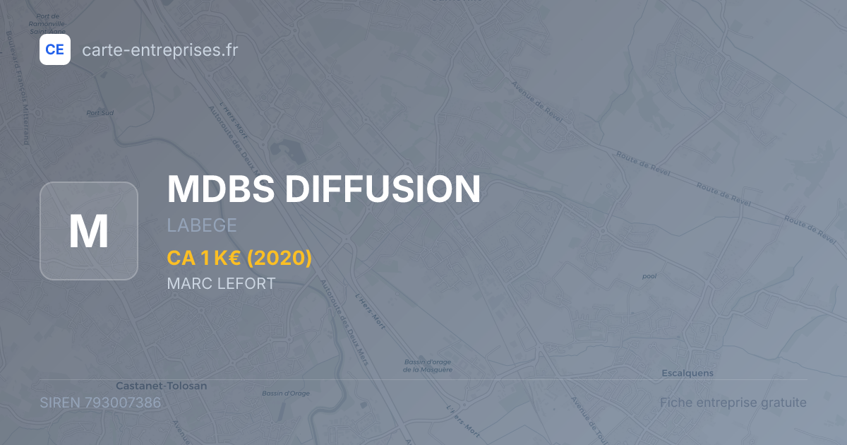 MDBS DIFFUSION — 793007386 — fiche entreprise