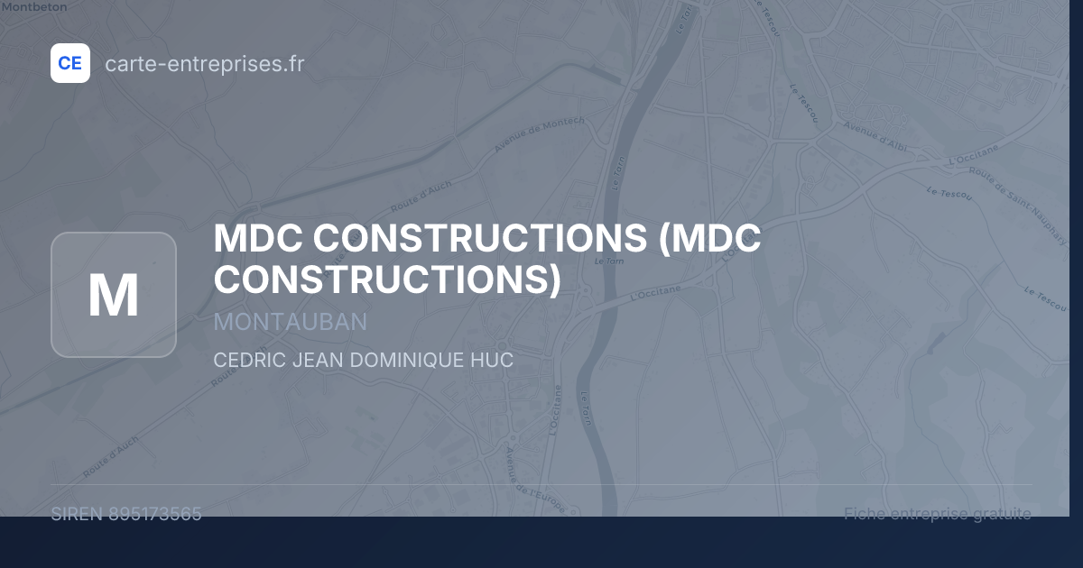 MDC CONSTRUCTIONS — 895173565 — fiche entreprise