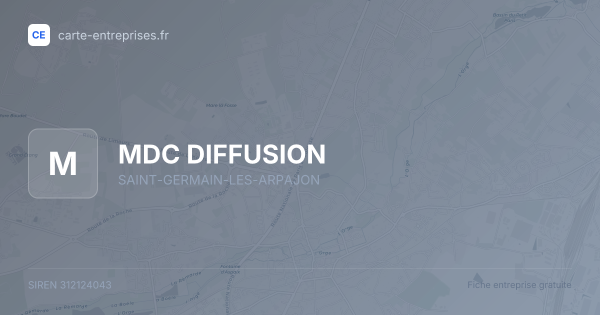 MDC DIFFUSION — 312124043 — fiche entreprise