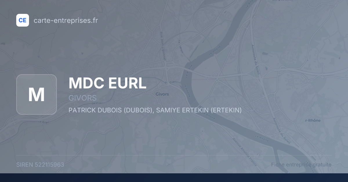 MDC EURL — 522115963 — fiche entreprise