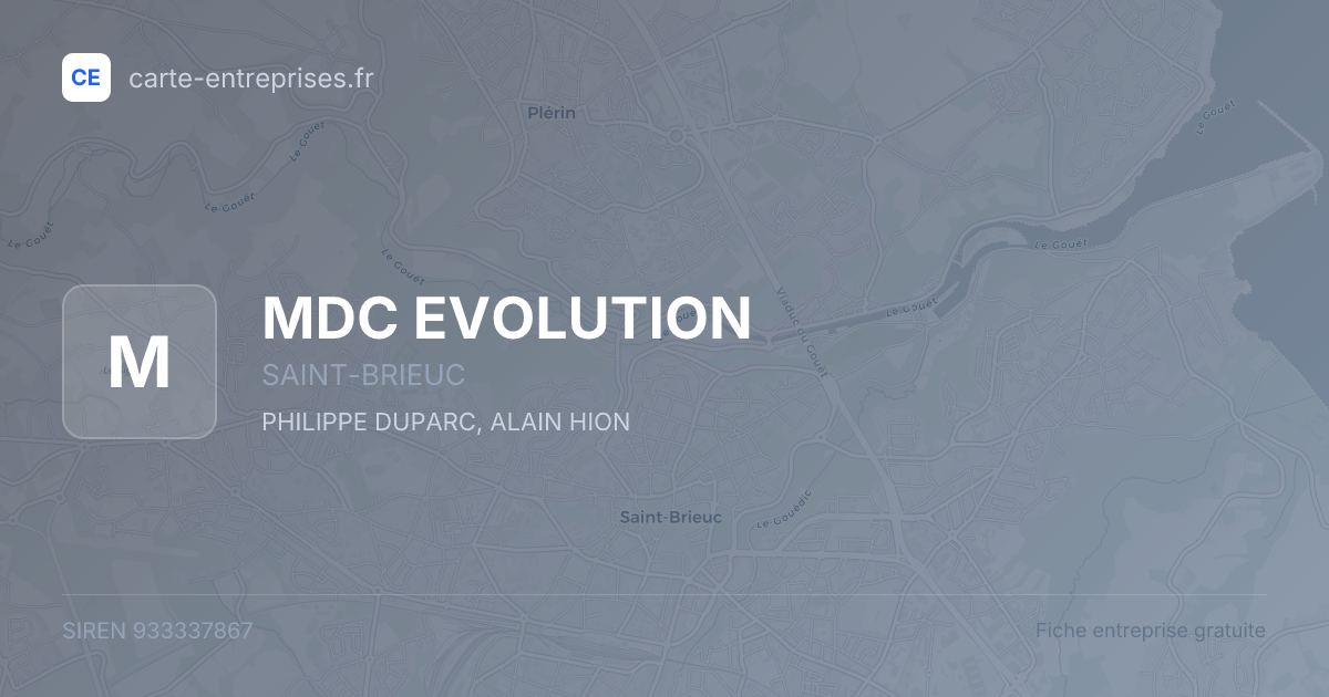 MDC EVOLUTION — 933337867 — fiche entreprise