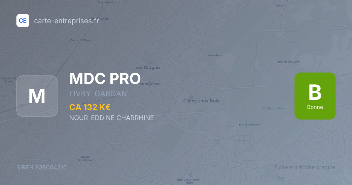 MDC PRO — 838004216 — fiche entreprise