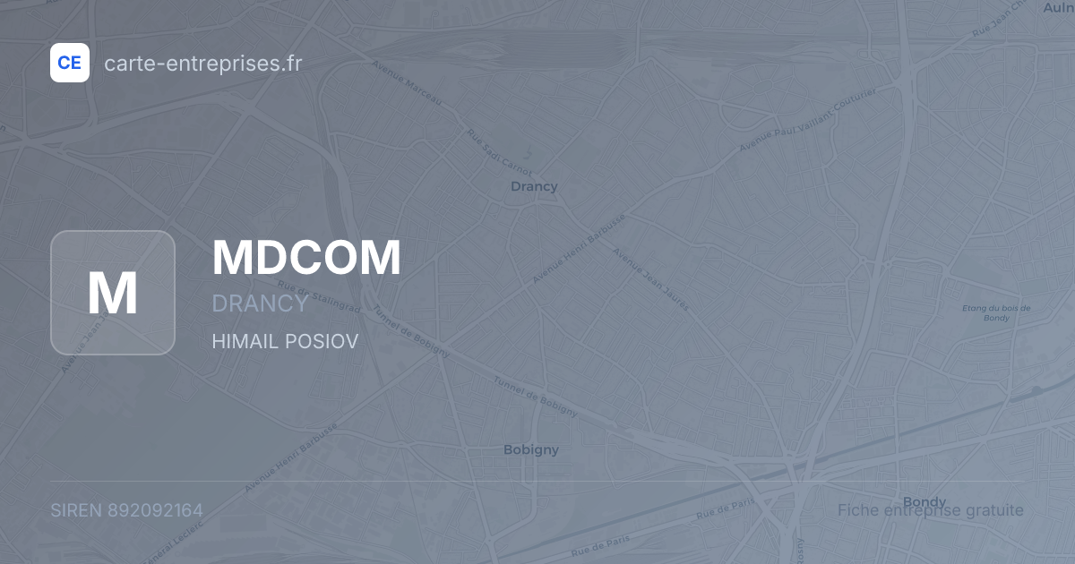 MDCOM — 892092164 — fiche entreprise